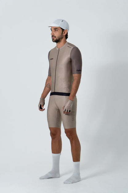 Camisa de ciclismo masc Safetti Semplicitá Avelã