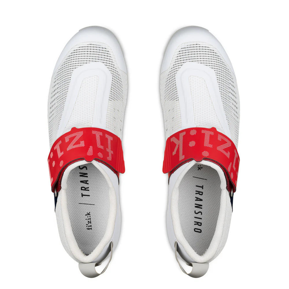 Sapatilha Fizik Hydra Aerowave Carbono - branca, vermelha e azul