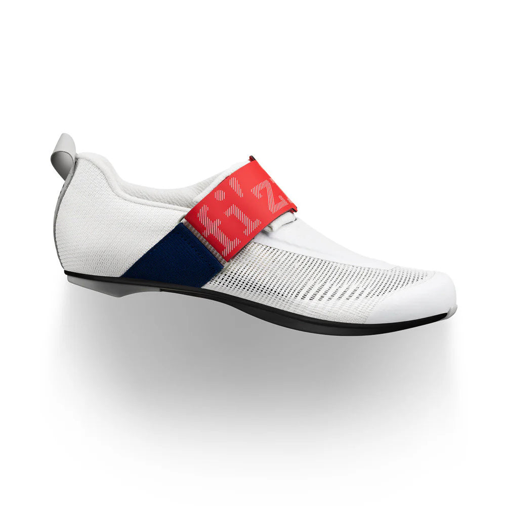 Sapatilha Fizik Hydra Aerowave Carbono - branca, vermelha e azul
