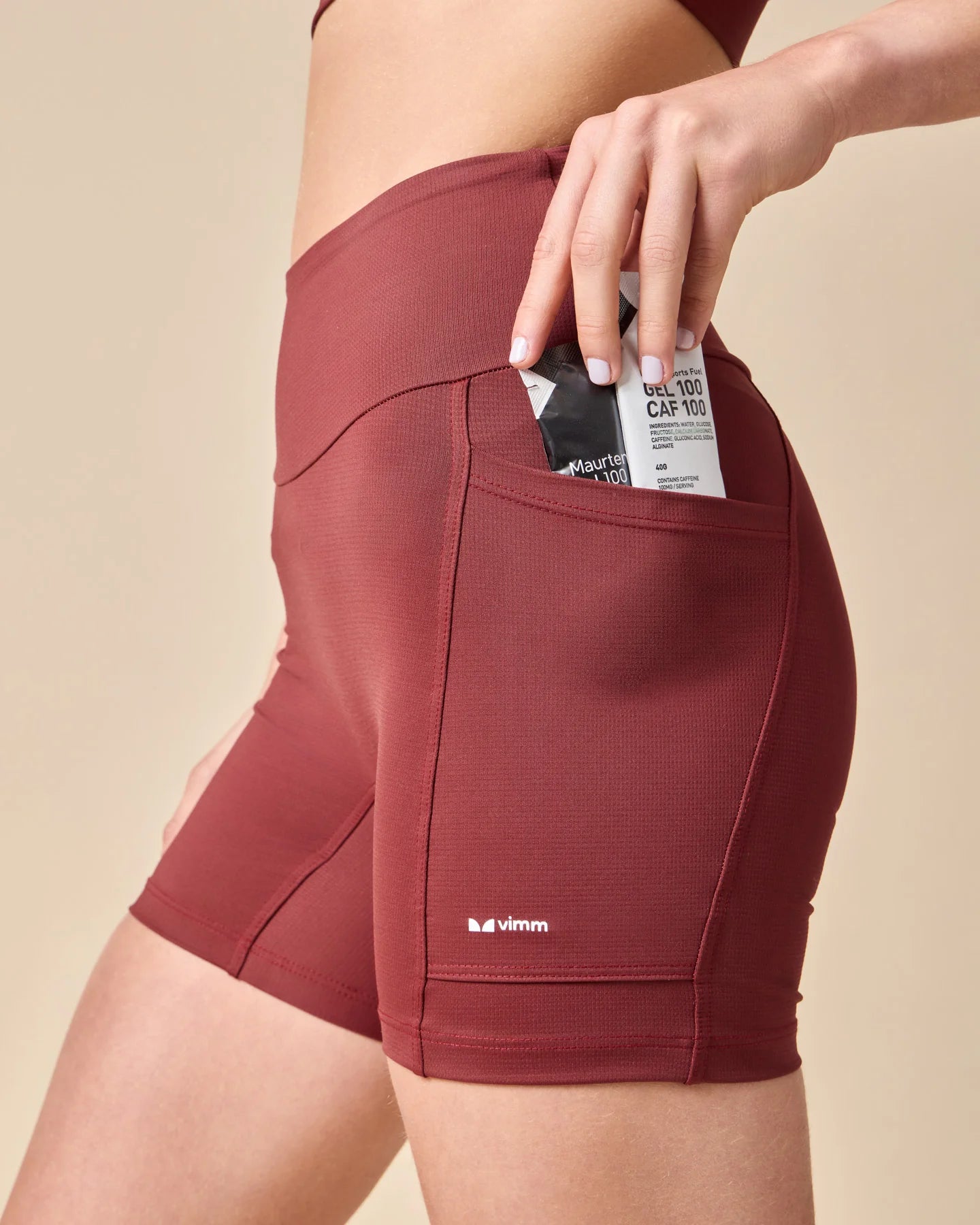 Bermuda de compressão curtinha Vimm bordô