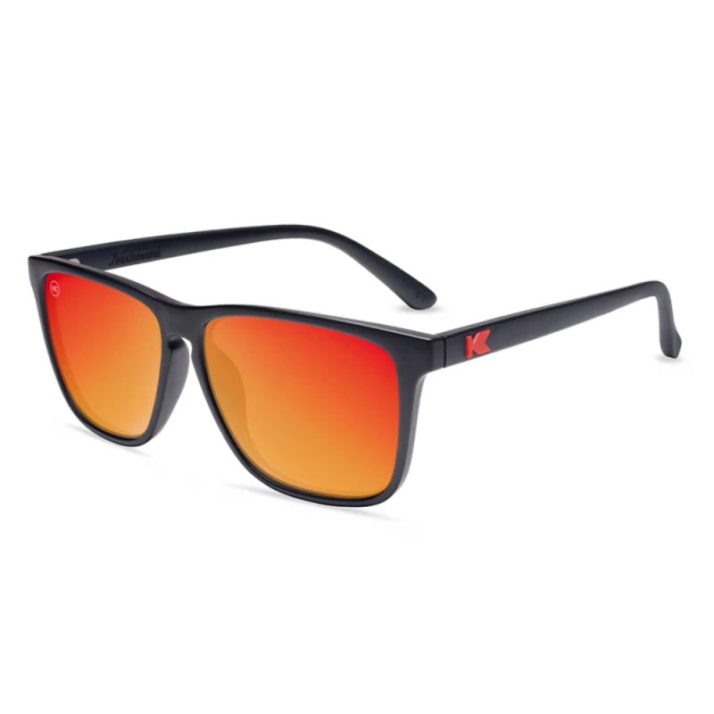 Óculos de Sol Knockaround Fast Lanes - Matte Black / Red Sunset