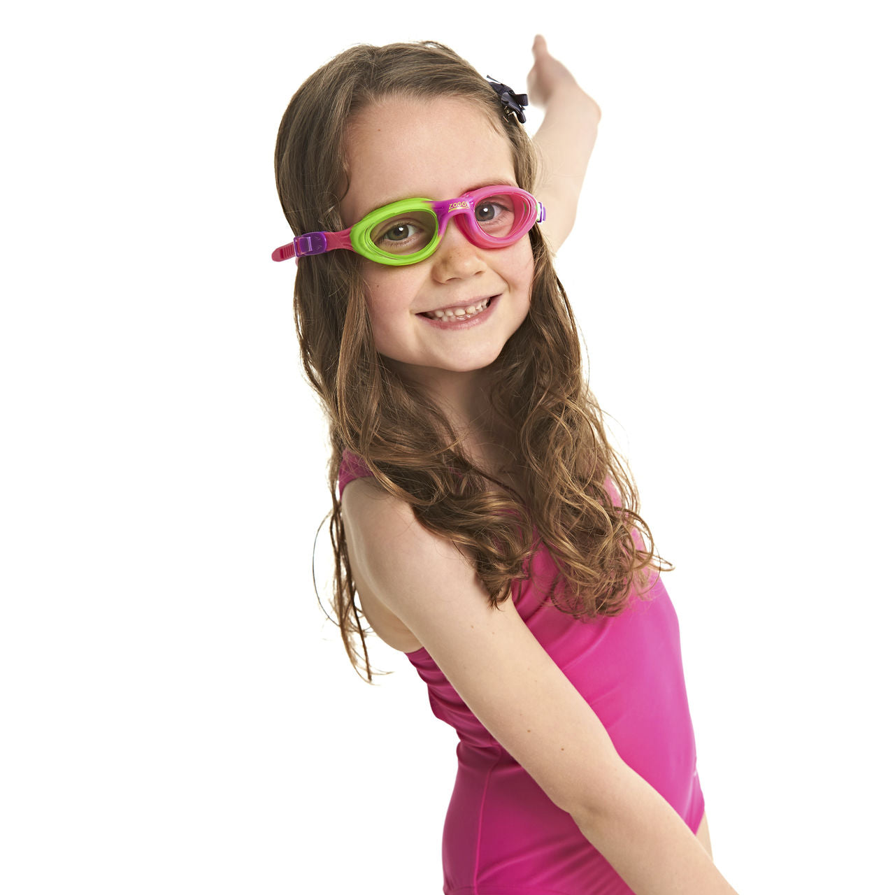 Óculos de Natação Zoggs Little Super Seal - Rosa, Verde e Roxo