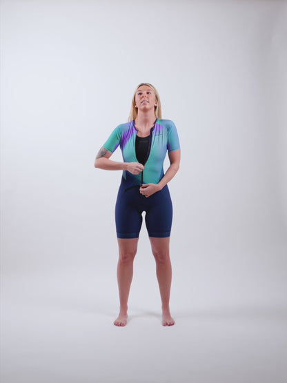 Athlex Aero Race Suit V2 Fem - Lilás / Azul