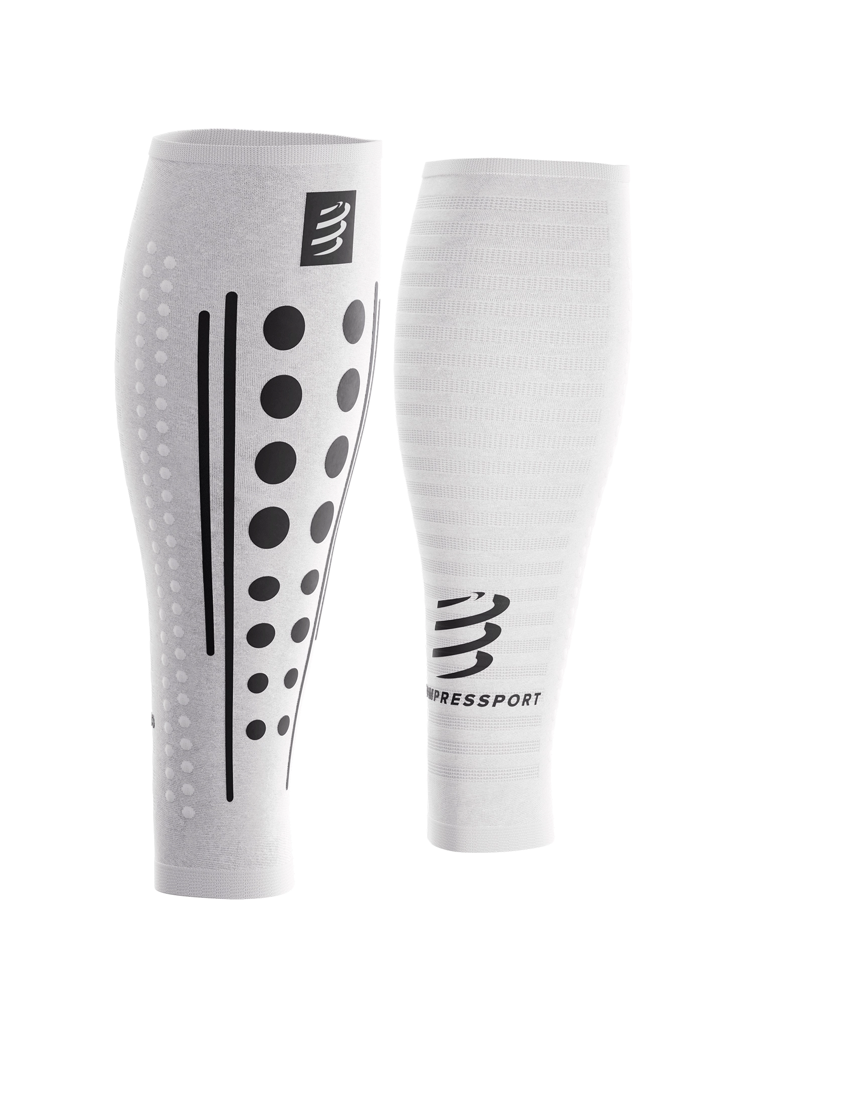 Canelito De Compressão Compressport R2 Aero 2.0 - branco com preto