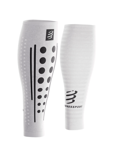 Canelito De Compressão Compressport R2 Aero 2.0 - branco com preto