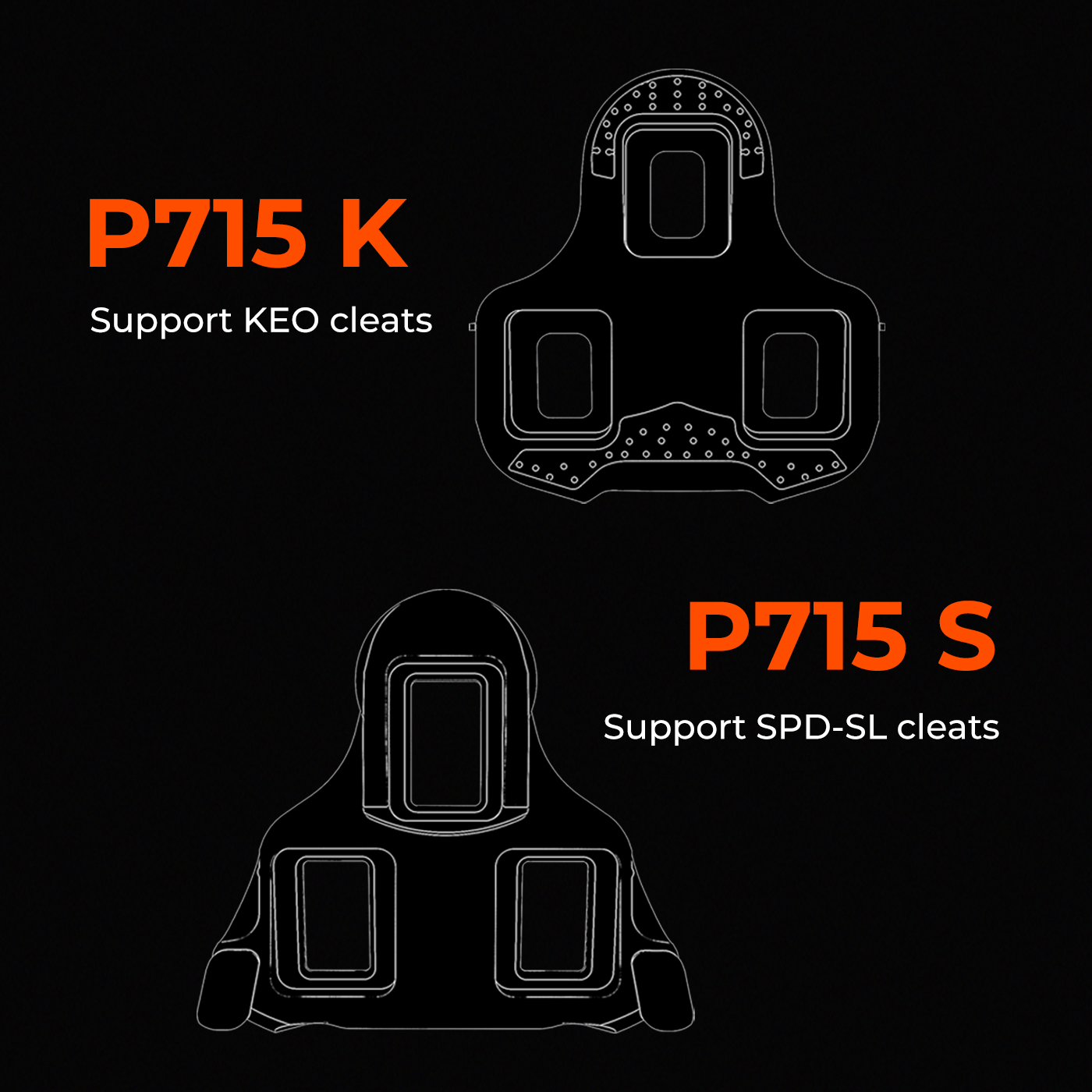 Magene Medidor Potência - Pedal P715 S (SPD-SL) - Duplo