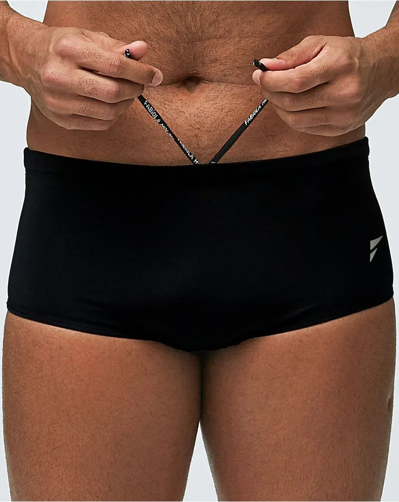Sunga Fabiola Molina lateral larga - Preto