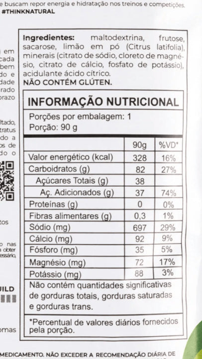 Xtratus Intratreino em Pó com Carboidratos e Eletrólitos Limão - 90g