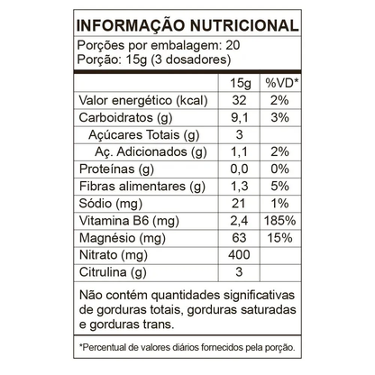 Xtratus Super Beet - Pré-treino em Pó com Nitrato e Citrulina Low Carb - 300g