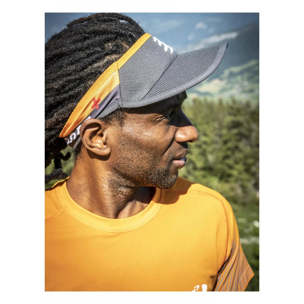 Viseira Compressport UltraLight Cinza / Laranja