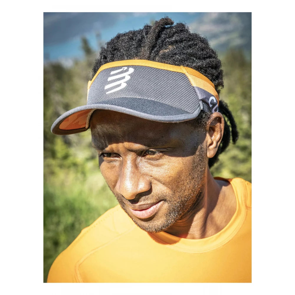 Viseira Compressport UltraLight Cinza / Laranja