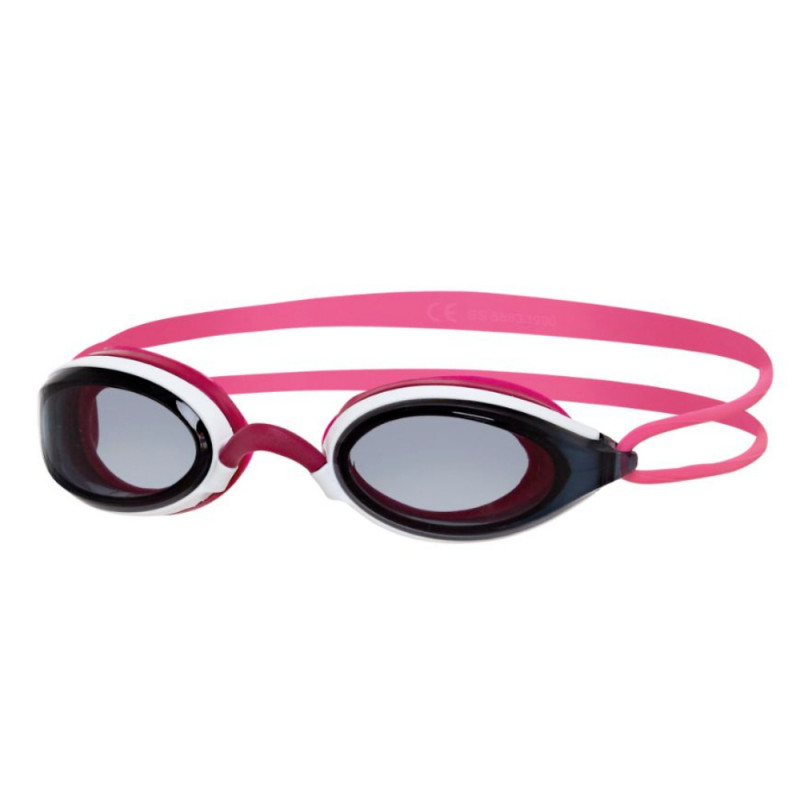 Óculos de Natação Zoggs Fusion Air Lente Fumê - Branco e Rosa