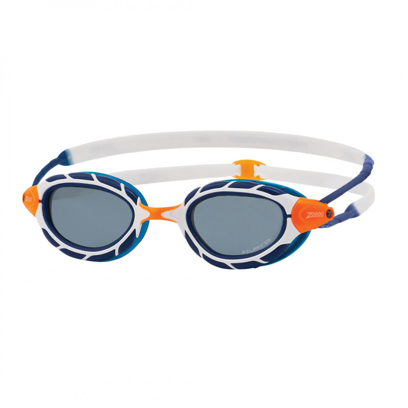 Óculos de Natação Zoggs Predator Lente Polarizada Fumê - Azul e Laranja